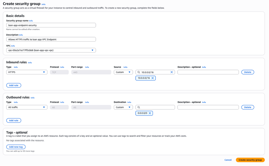 Create Security Group